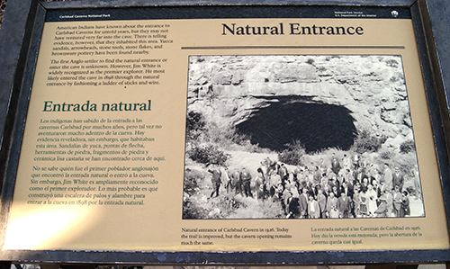 Natural cave entrance